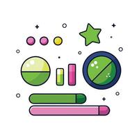 Simple Web UI elements kit graphic vector