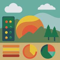 Simple Web UI elements kit graphic vector