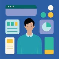 Simple Web UI elements kit graphic vector