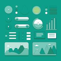 Simple Web UI elements kit graphic vector