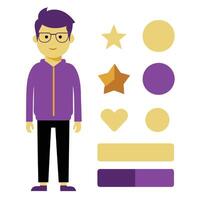 Simple Web UI elements kit graphic vector