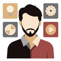 Simple Web UI elements kit graphic vector