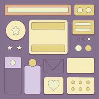 Simple Web UI elements kit graphic vector