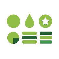 Simple Web UI elements kit graphic vector