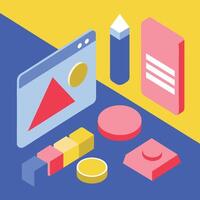 Simple Web UI elements kit graphic vector