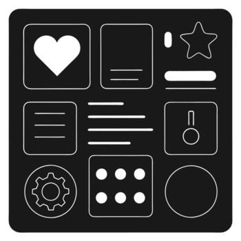 sencillo web ui elementos equipo gráfico vector