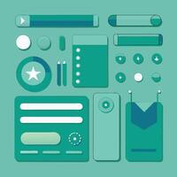 Simple Web UI elements kit graphic vector