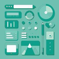 Simple Web UI elements kit graphic vector