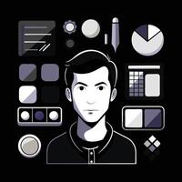 Simple Web UI elements kit graphic vector