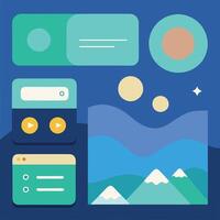 Simple Web UI elements kit graphic vector