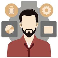 Simple Web UI elements kit graphic vector