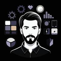 Simple Web UI elements kit graphic vector