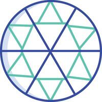 Dimond outline color illustration vector