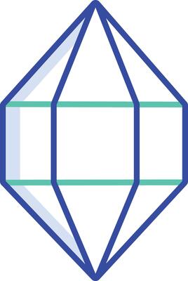 Diamond outline color illustration