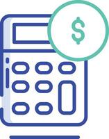 Calculate outline color illustration vector