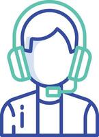 Customer Service outline color illustration vector