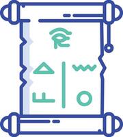 Ancient Scroll outline color illustration vector