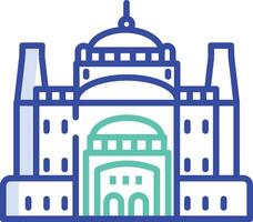 Cairo Citadel outline color illustration vector