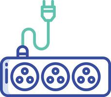 Socket outline color illustration vector