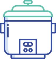 Rice Cooker outline color illustration vector