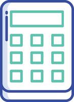 Calculator outline color illustration vector