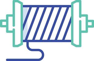Wire roll outline color illustration vector