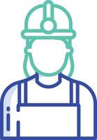 Man outline color illustration vector