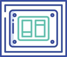 Switch outline color illustration vector
