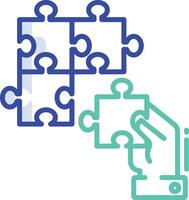 Solution outline color illustration vector