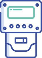 Power Meter outline color illustration vector