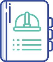 Book outline color illustration vector