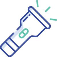 Flashlight outline color illustration vector
