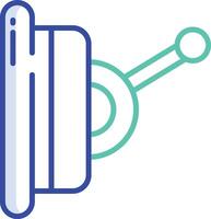 Switch outline color illustration vector