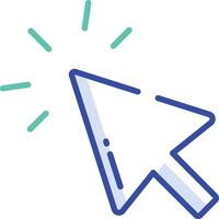 Cursor Arrow outline color illustration vector