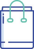 hand bag outline color illustration vector