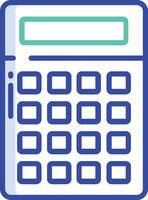 Calculator outline color illustration vector