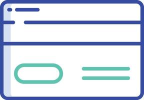 debit card outline color illustration vector