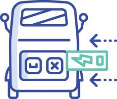Inserting battery outline color illustration vector