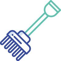 hay fork outline color illustration vector