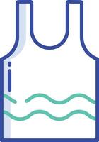 tank top outline color illustration vector