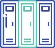 Locker outline color illustration vector