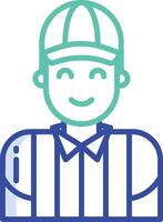 Referee outline color illustration vector