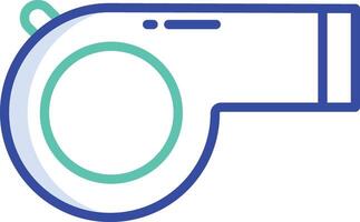 Whistle outline color illustration vector
