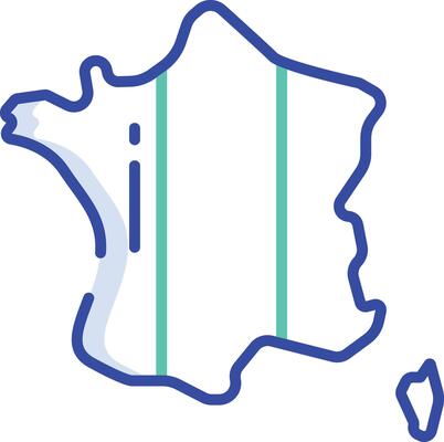 Map outline color illustration
