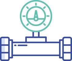 Pipe Meter outline color illustration vector