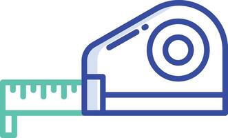 Measurement Tape outline color illustration vector