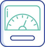 Ammeter outline color illustration vector