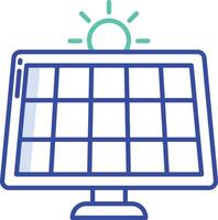 Solar Panel outline color illustration vector