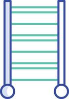 shelf stroller rack outline color illustration vector