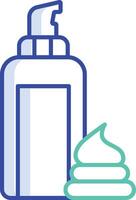 Shaving foam outline color illustration vector